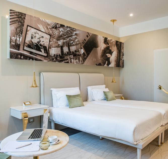 Chambre Deluxe vue Rhone Boscolo Hotel Lyon
